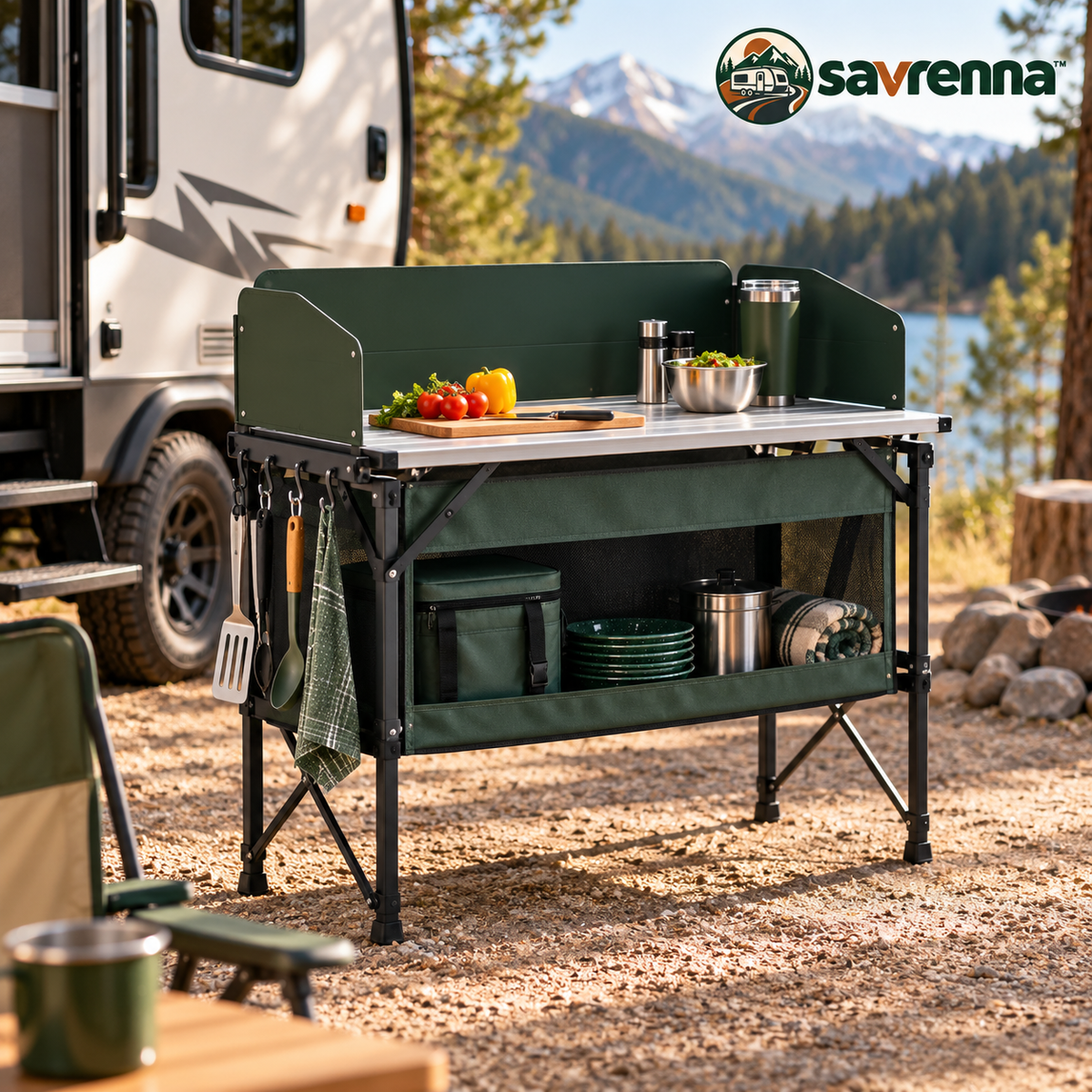 savrenna™ Collapsible Camp Kitchen Station