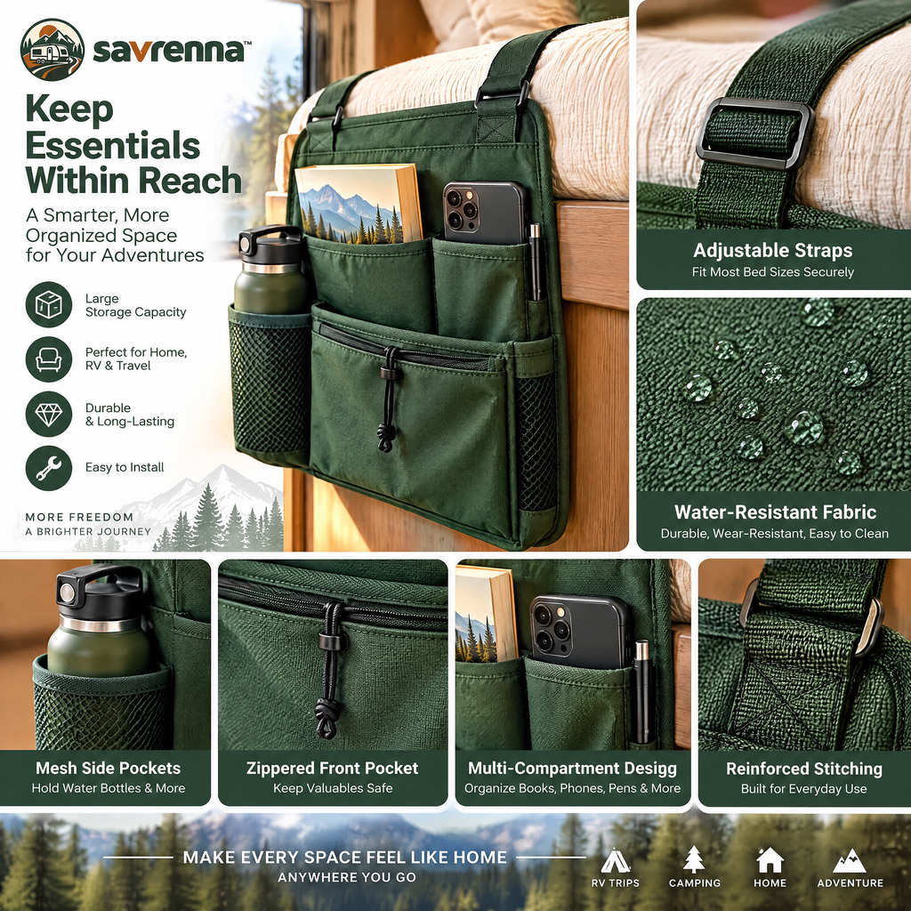 savrenna™ Hanging RV Bedside Organizer