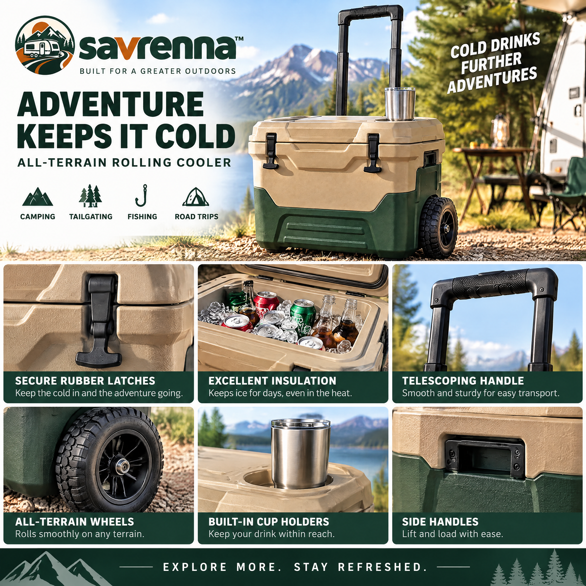 savrenna™ All-Terrain Rolling Cooler